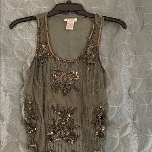 Pinky Olive Embellished Tank Top